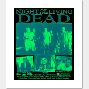Night of the Living Dead - Horror Classic Spooky Film Poster 1968 (green) Posters and Art